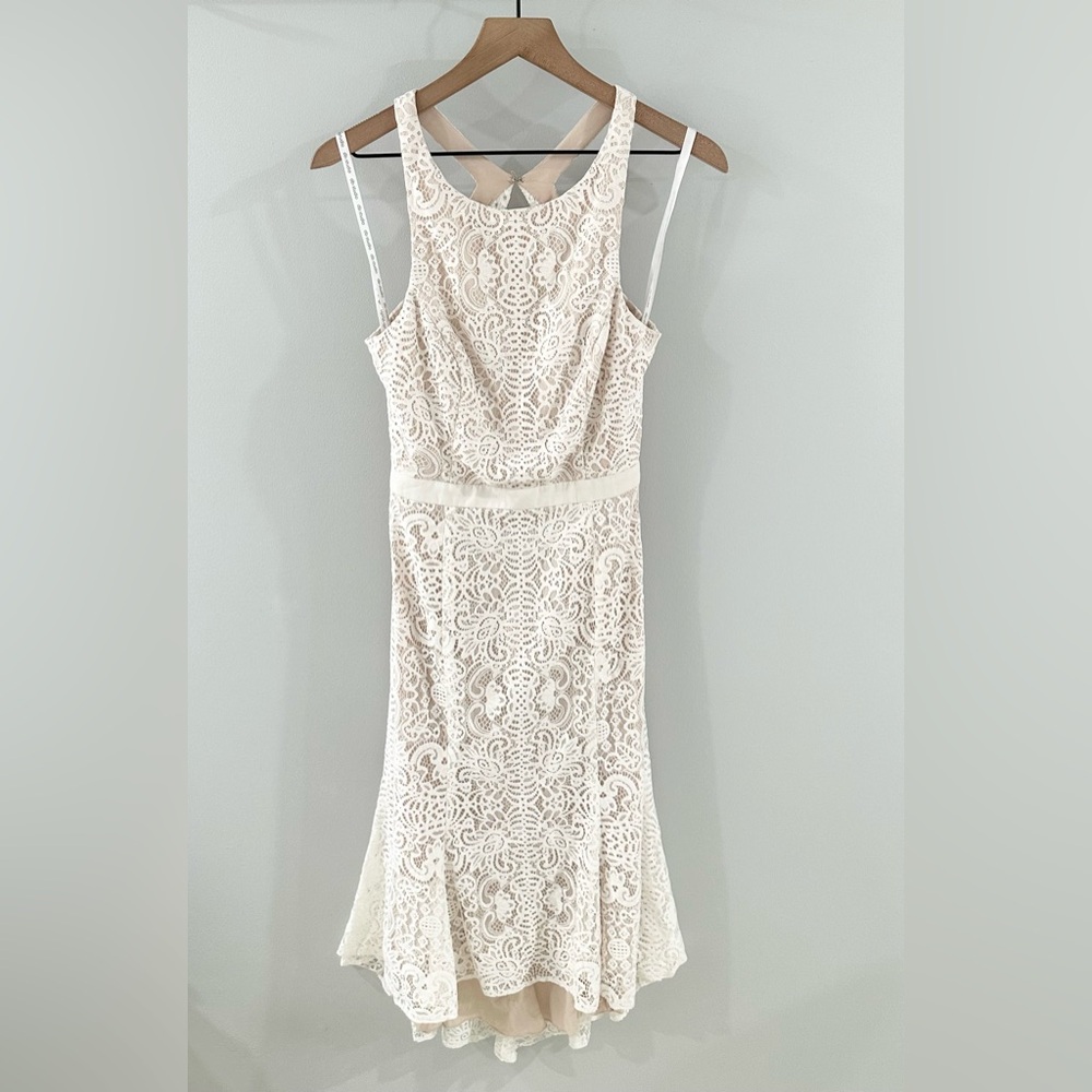 David’s Bridal Db Studio Lace Open Back Dress Bei… - image 4
